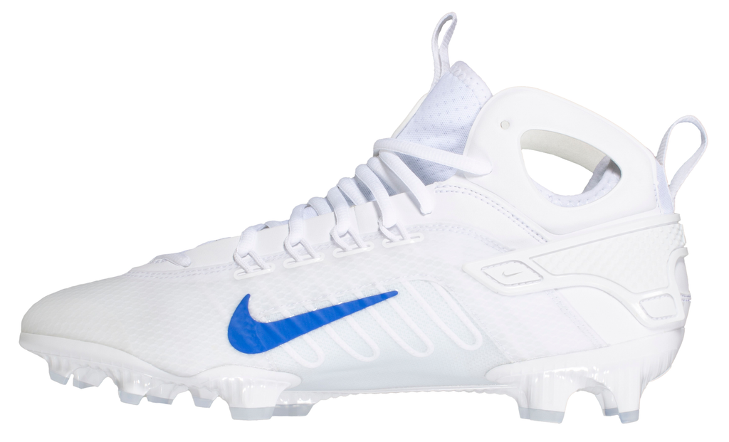 Nike alpha huarache 6 elite men's lacrosse cleats - white/gym blue/photo blue deals